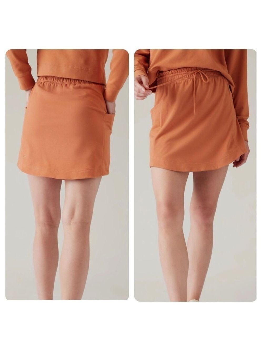 NWT ATHLETA Retroterry Skirt Sunbaked Clay Breathable Size Medium NEW